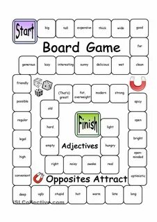 Adjectives board game