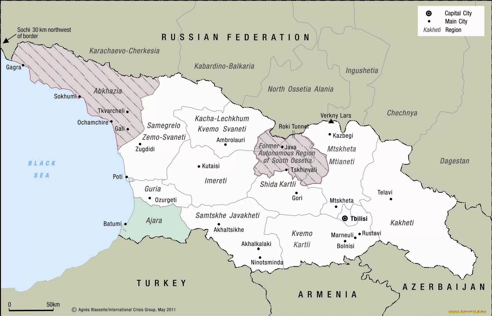 Политическая карта Грузии. Граница России и Грузии на карте. Карта Грузии и Абхазии и Южной Осетии. Территория Грузии на карте.