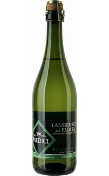 Ламбруско Бьянко Медичи. Вино игристое Lambrusco dell Emilia. Шампанское Ламбруско Medici Ermete.