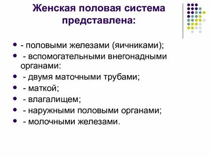 Женские половы