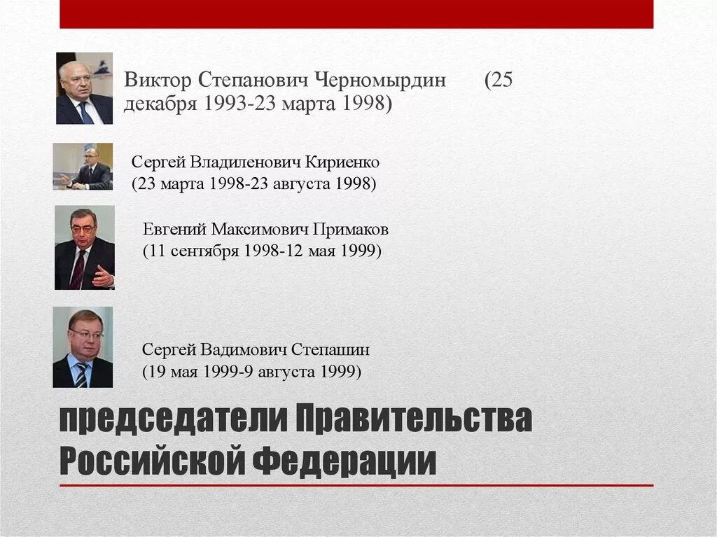 Председатель правительства Российской Федерации в 1993-1998 Черномырдин. Правительство РФ председатели 1991-1999. Председатель правительства РФ В 1998.