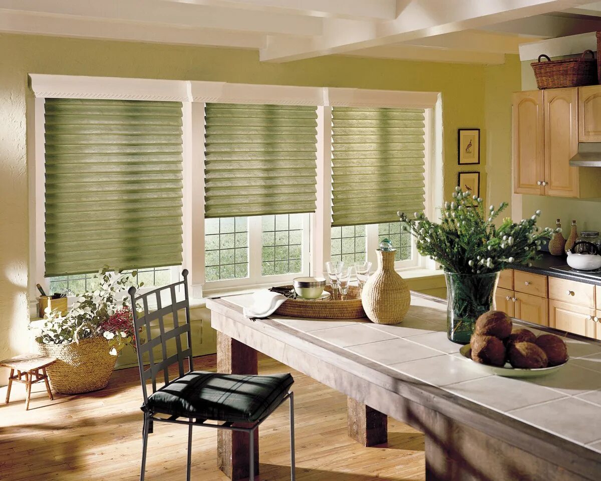 Как правильно выбрать жалюзи. Плиссе Hunter Douglas. Hunter Douglas жалюзи плиссе. Шторы жалюзи на кухню. Занавески жалюзи на кухню.