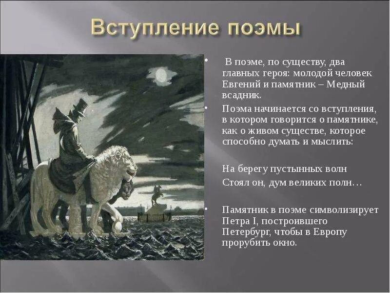 О ком говорится в произведении. Медный всадник Пушкин вступление. Пушкин медный всадник 7 класс вступление. Отрывок медный всадник вступления. Вступление к поэме медный всадник.