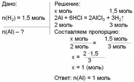 Вычислите массу 1 5 моль