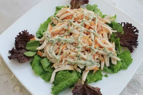 Салат из куриной грудки моркови сыра