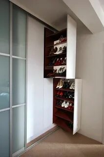 Встроенная обувница в шкаф в прихожей