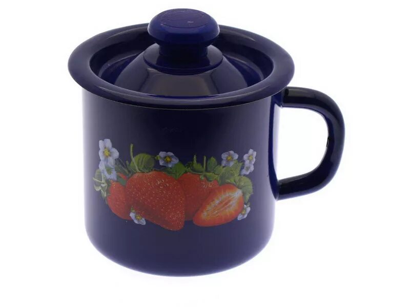 1л с0207. детская эмалированная кружка. кружка 1,0л эмал. эмалированная литровая кружка с крышкой. 34 с/кр.