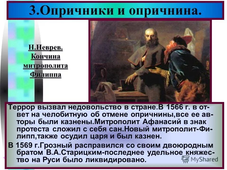 опричнина расправа царя с приближенными