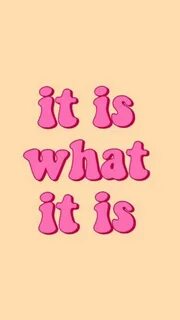 But it is what it is