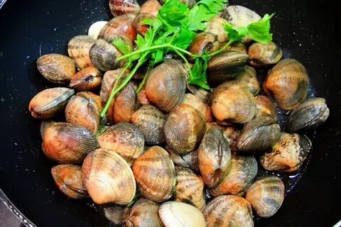 Ракушки на сковороде