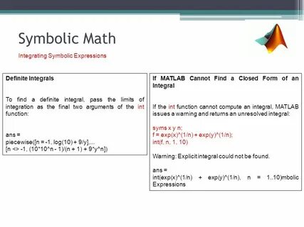 Matlab symbolic