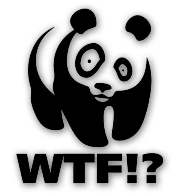 Wtf. Панда wtf. наклейка втф. wtf картинка.