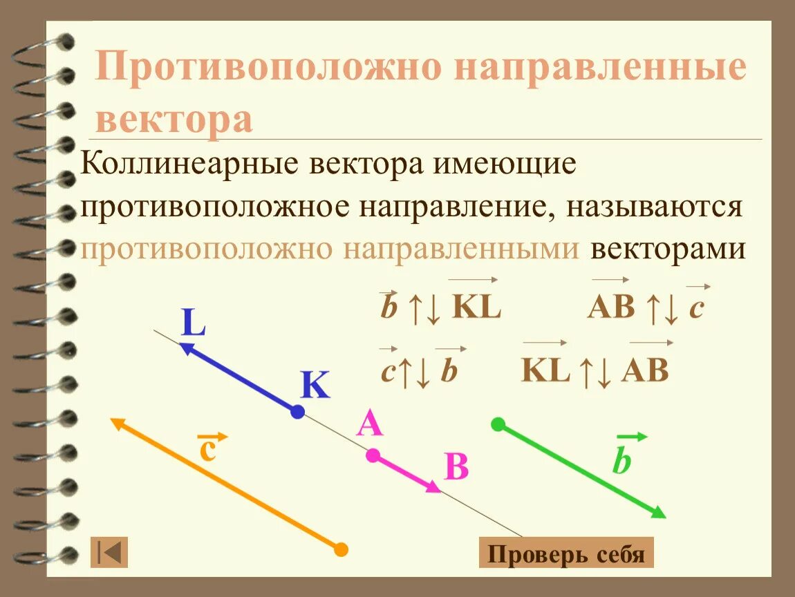 Противоположно лежащие. Противоположно лежащие. Коллинеарные противонаправленные векторы. Противоположно лежащие. Коллинеарный и сонаправленный вектор.