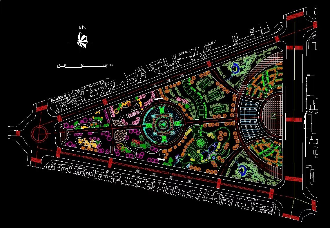 Генплан Автокад dwg. AUTOCAD Ландшафтная архитектура. Проект парка Автокад. МАФЫ парка Автокад. Site detail