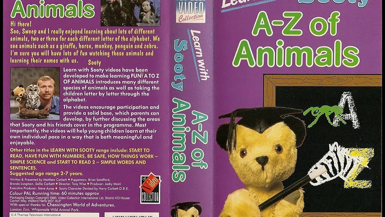 Uk vhs. VHS 1990. It 1990 VHS. The Legends Matthew Corbett Sooty Sweep and Soo.