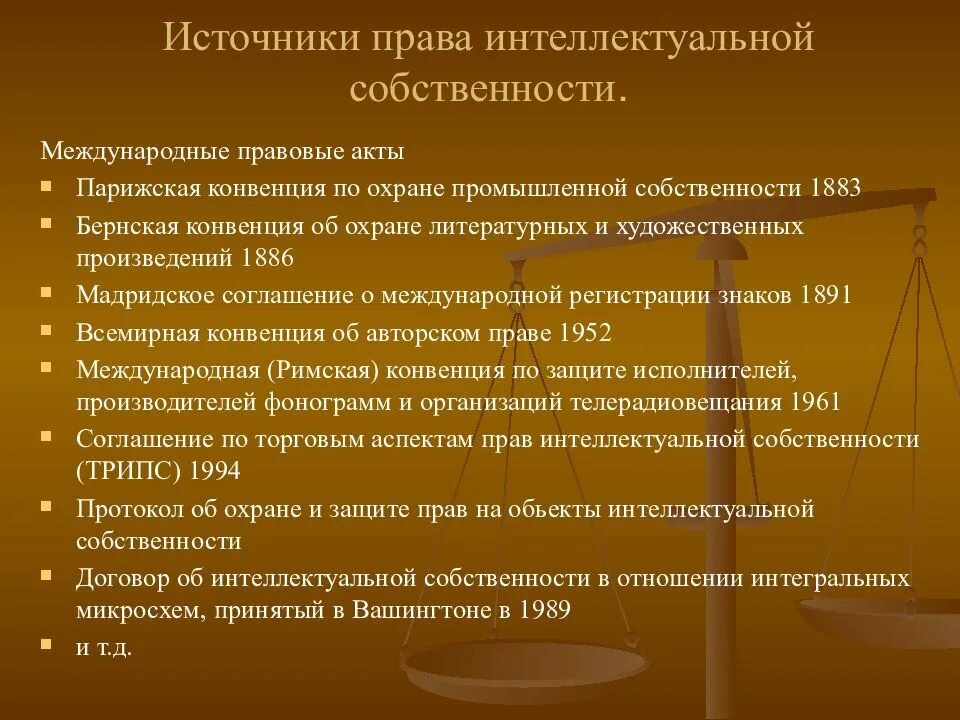 Правового регулирования интеллектуальной собственности в рф. Источники правового регулирования интеллектуальной собственности. Международное право интеллектуальной собственности.