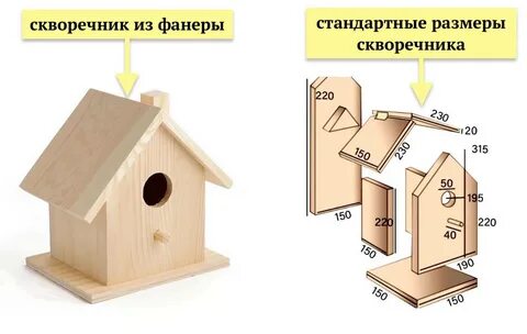 Скворечник из дерева своими руками: размеры, чертежи простого варианта