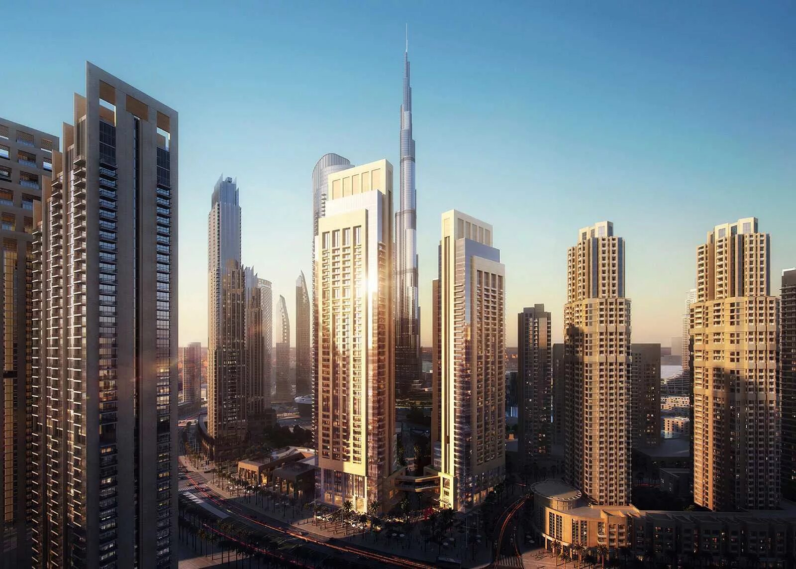 Даунтаун ОАЭ. Застройщик Emaar Дубай. Район Downtown Дубай. Dubai Towers Dubai башня.