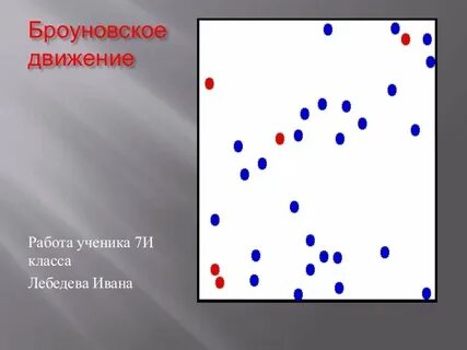 Броуновское движение 7 класс физика конспект