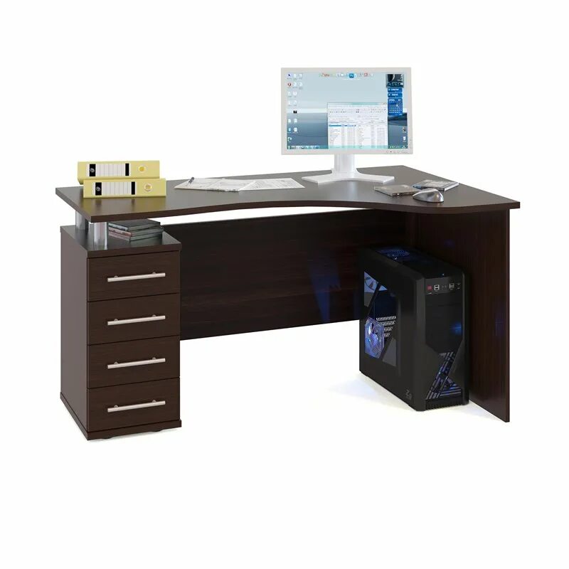 Компьютерный стол КСТ-104.1. КСТ-104.1. Стол Сокол КСТ 104. Стол компьютерный Сокол КСТ-104.1правый угловой,.