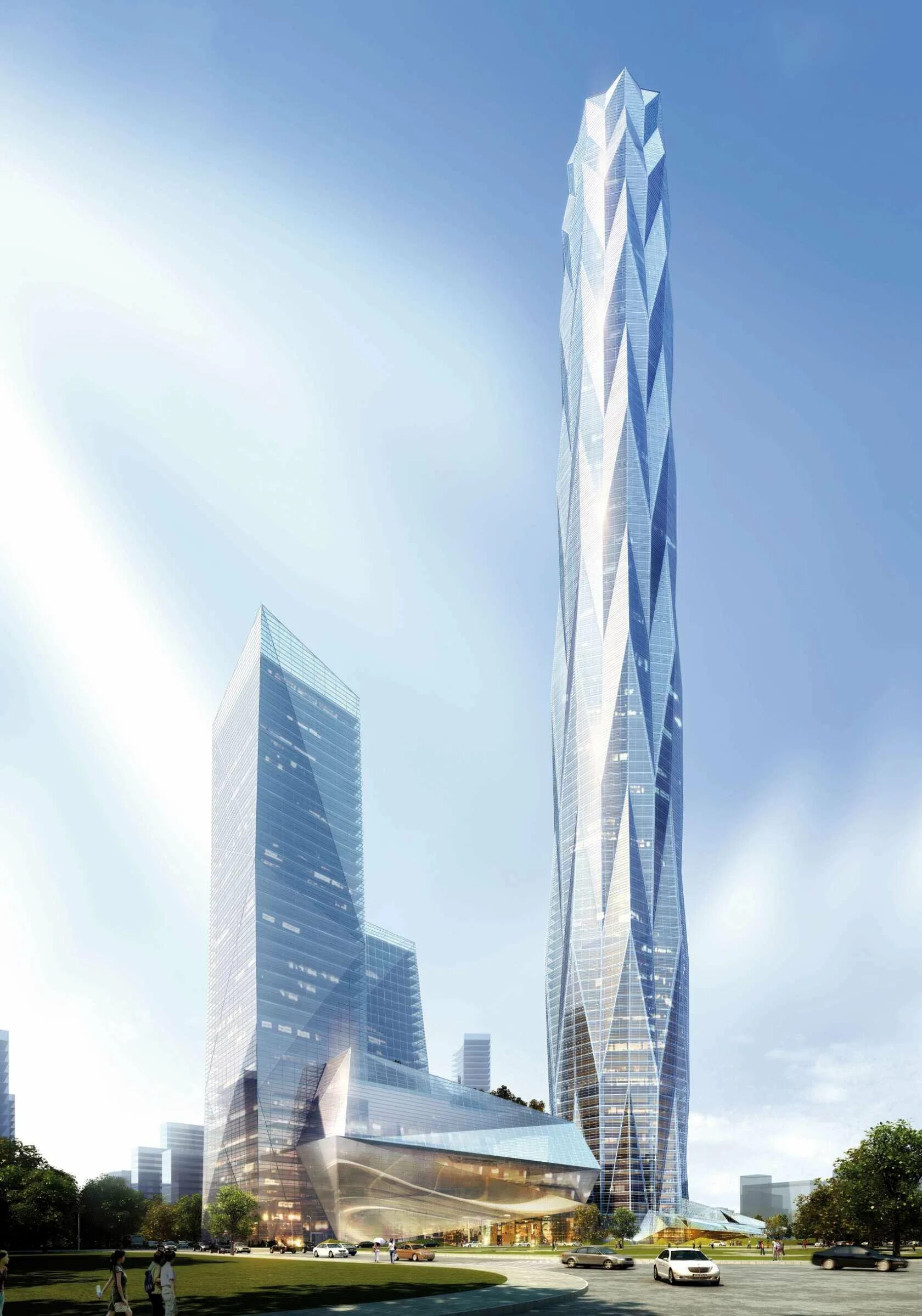 Современный небоскреб. Небоскрёб Greenland Tower в Чэнду. Перт Тауэр небоскреб. Небоскреб Заха Хадид Шанхай. Триангл Тауэр небоскреб.