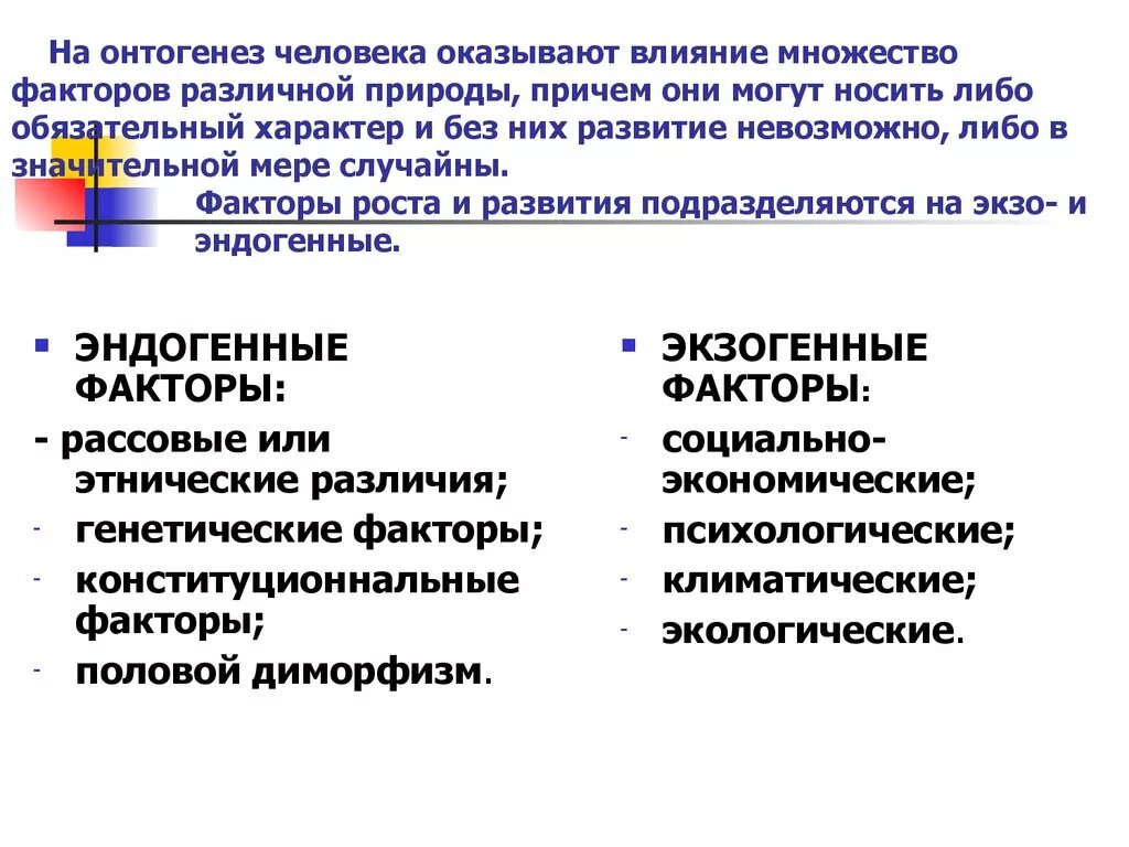 Влияние окружающей на развитие организмов. Факторы внутренней среды влияющие на онтогенез человека. Факторы влияющие на рост и развитие человека. Факторы роста и развития в постнатальном онтогенезе. Факторы влияющие на рост и развитие ребенка.