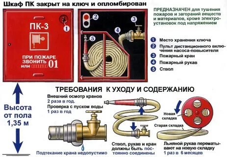 В пожарных шкафах допускается устройство кнопок