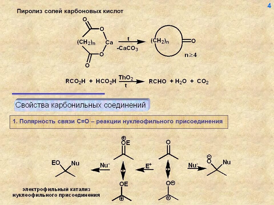 Перегонка кальциевых солей карбоновых кислот. Сухая перегонка карбоновых кислот. Пиролиз смеси органических кислот. Сухая перегонка солей карбоновых кислот.