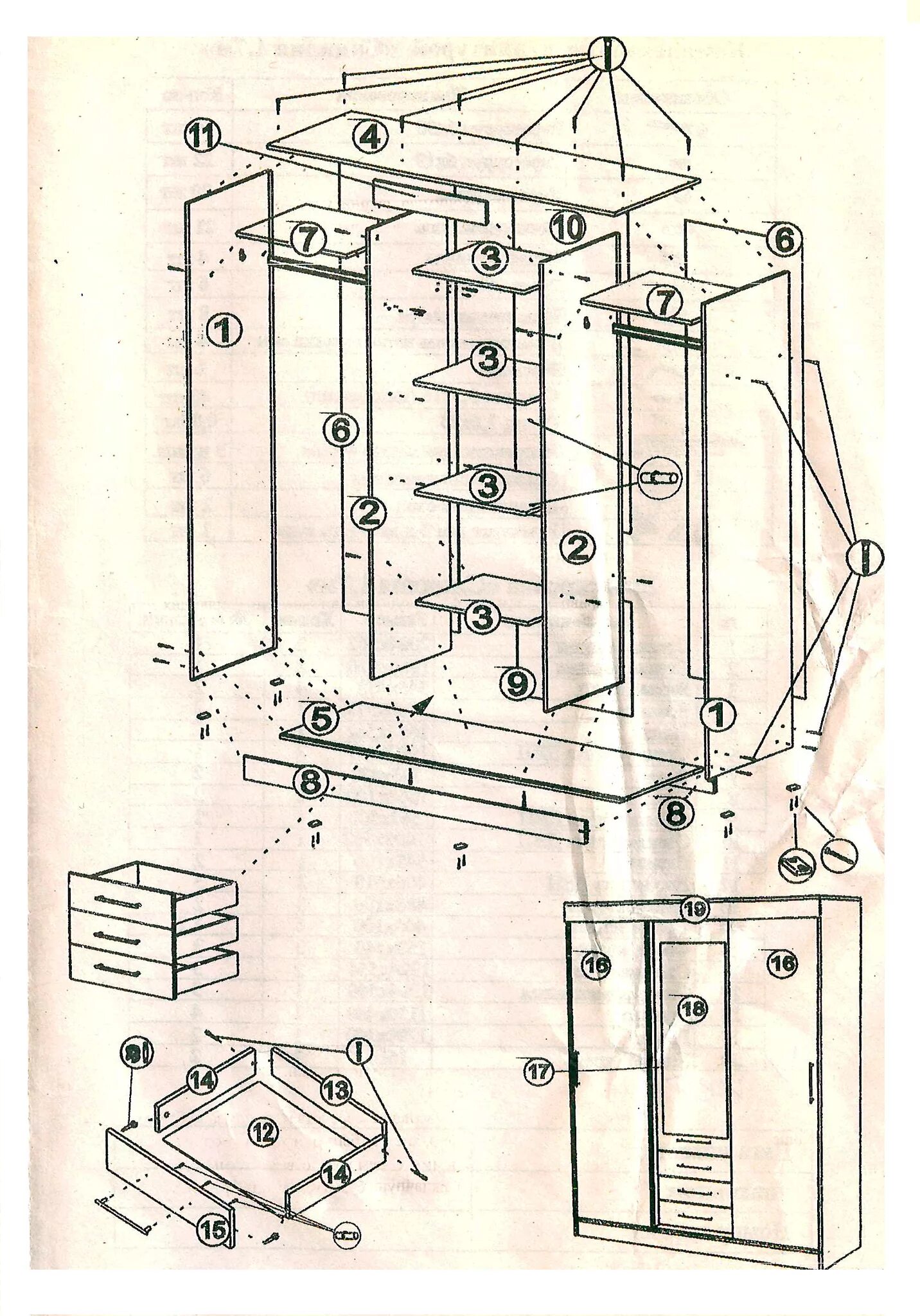 Как собрать шкаф