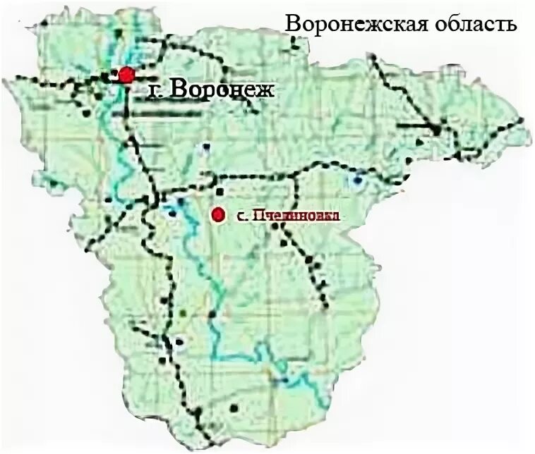 Карта рек воронежской области