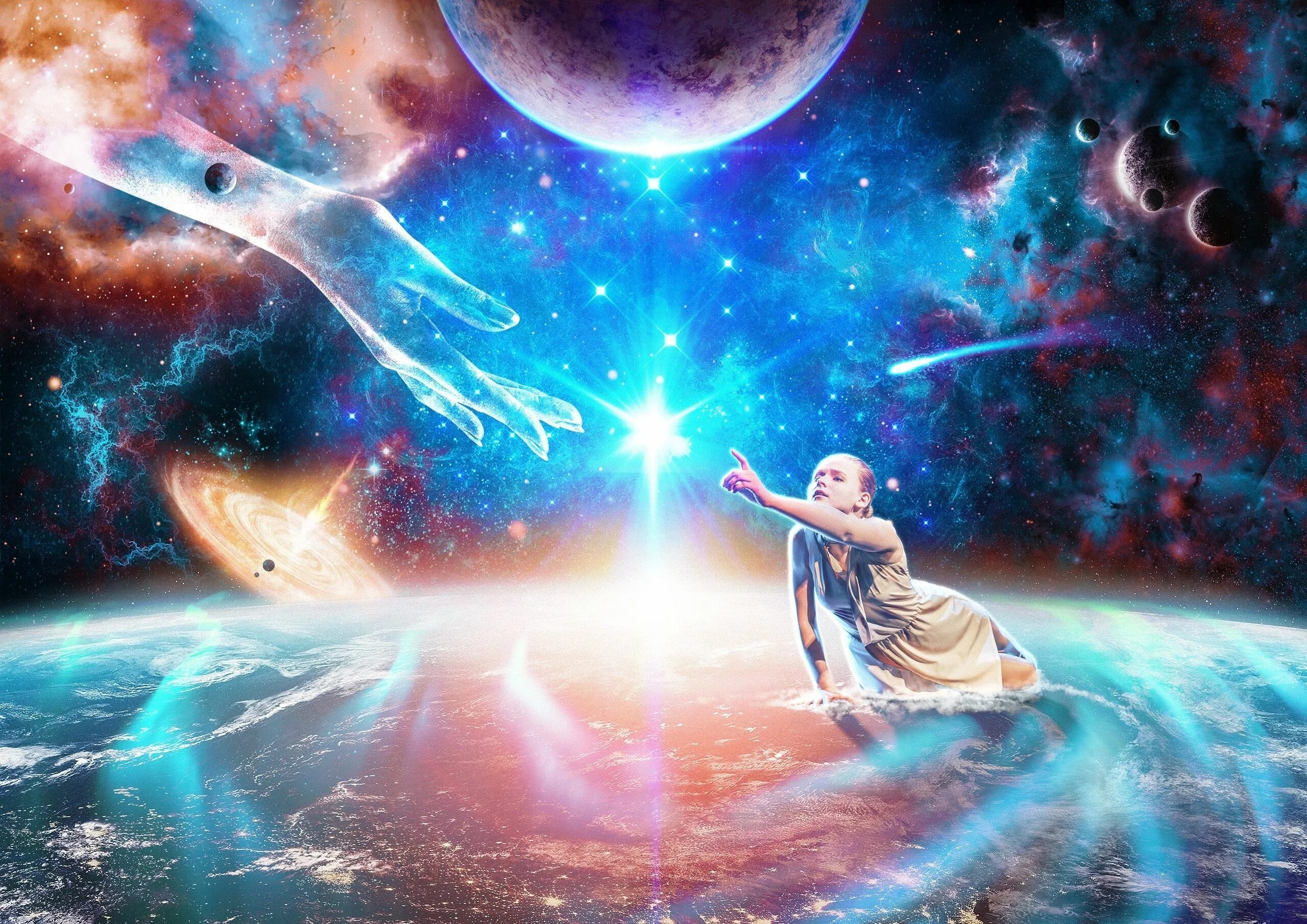 Судьба высшая сила. Космос эзотерика. Космическая женщина. Бог космоса. Космос планеты Вселенная.