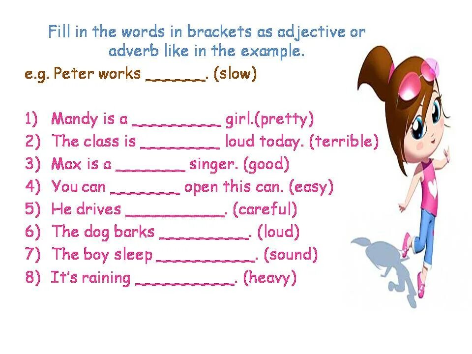 Adjectives and adverbs исключения. Adverb or adjective упражнения. Adjectives and adverbs упражнения. Adverbs of manner упражнения 4 класс. 4 the adjective the adverb