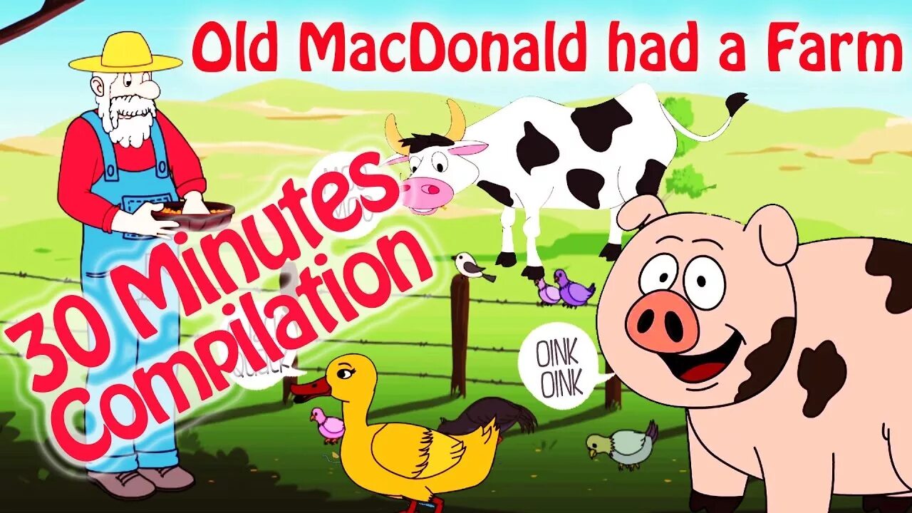 Включи old macdonald. Old MACDONALD had a Farm Nursery Rhymes. Old MCDONALD had a Farm story. Old MACDONALD had a Farm Дэйв енд ава. Иллюстрации к песне old MACDONALD had a Farm.