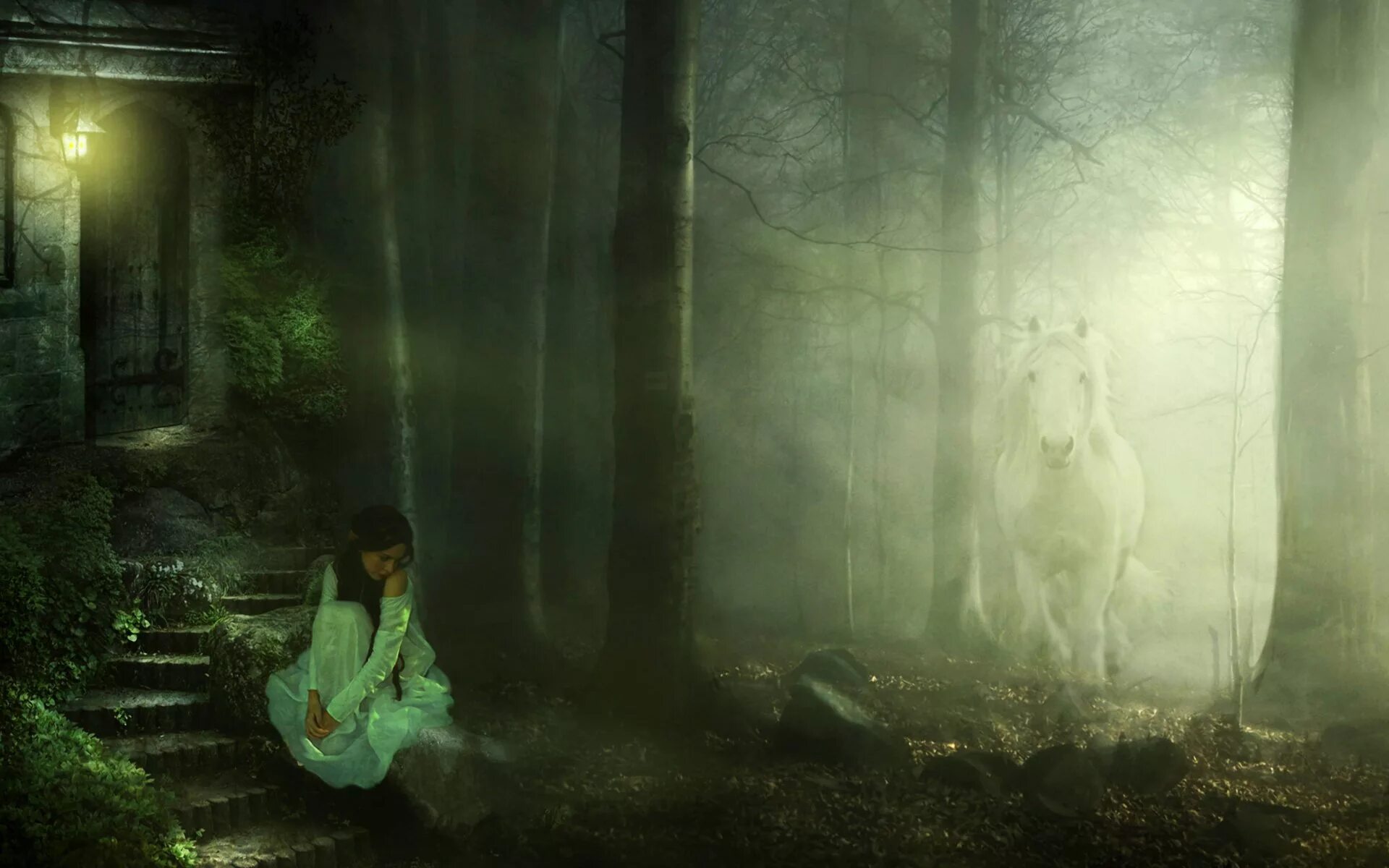 Погуляй потусторонний 3. Лес призраков. Призрак девушки в лесу. Привидение в лесу. Призрак в лесу арт.