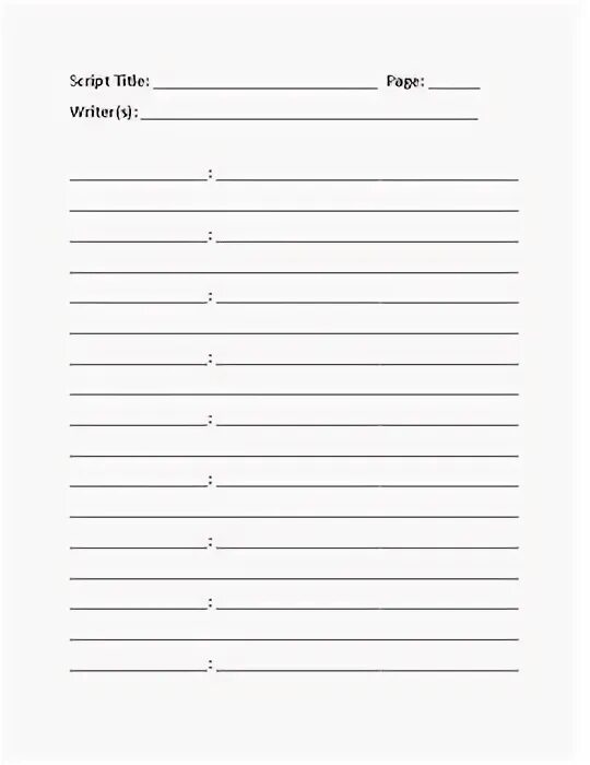 Shooting format. Movie script. Stretch script sample. Blanks script. Scenario format.