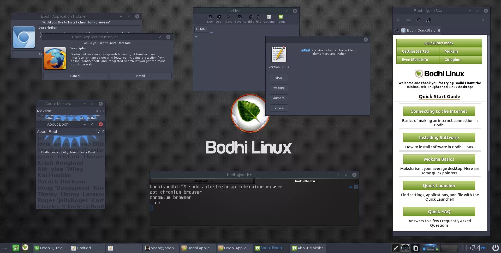 Bodhi Linux. Linux Bodhi Linux. 5. Bodhi Linux. Самый первый линукс дистрибутив.