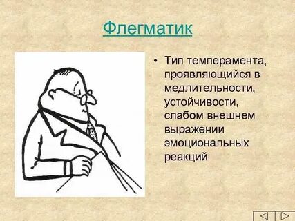 Человек флегматического темперамента