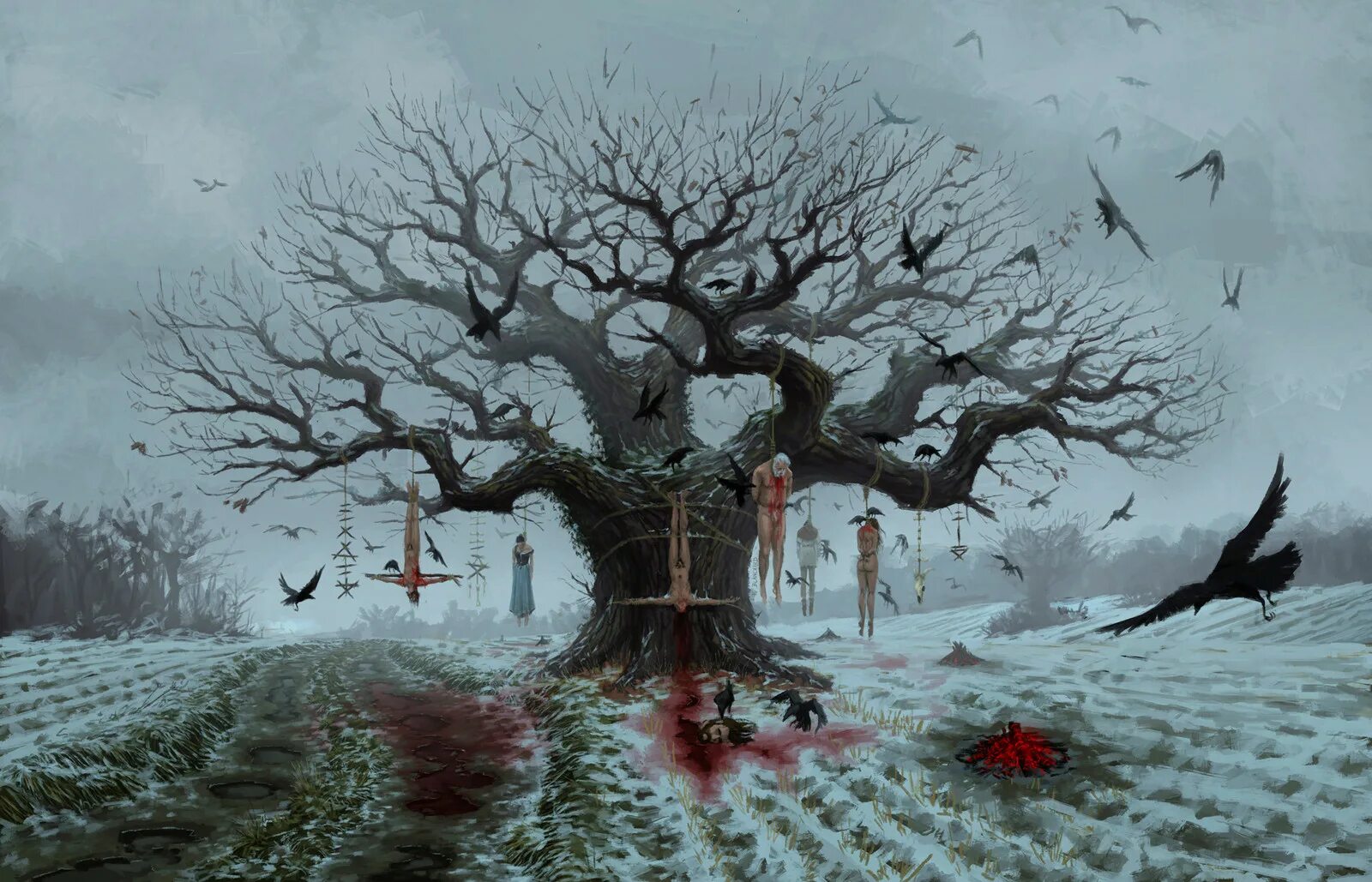 Ведьма разбивает сердца. Разбитое сердце в цепях. Человек в цепях. Ведьма разбивает сердца. Рыжая ведьма со спины.