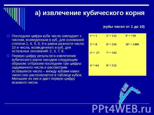 Результат извлечения корня. Как извлечь кубический корень из числа. Как вычислить кубический корень. Как вычислить кубический корень из числа. Извлечение кубического корня из числа.