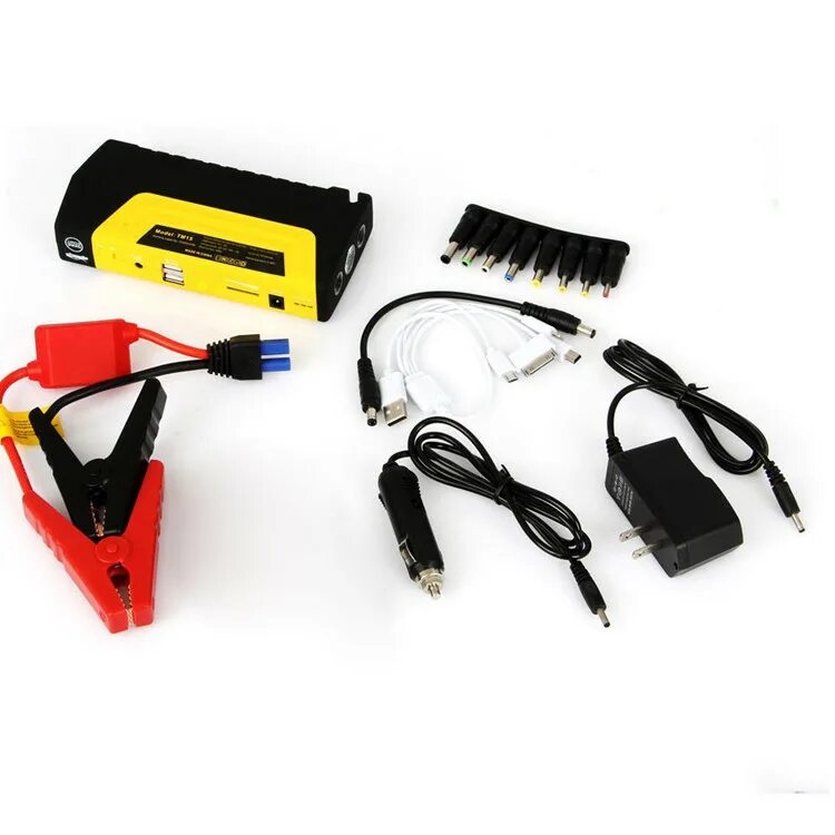 Банка для запуска автомобиля. Jump starter 16800 mah. jump starter для автомобиля. автомобильное пуско-зарядное устройство li-polymer. ￼ floureon 16800mah dual usb jump starter power.