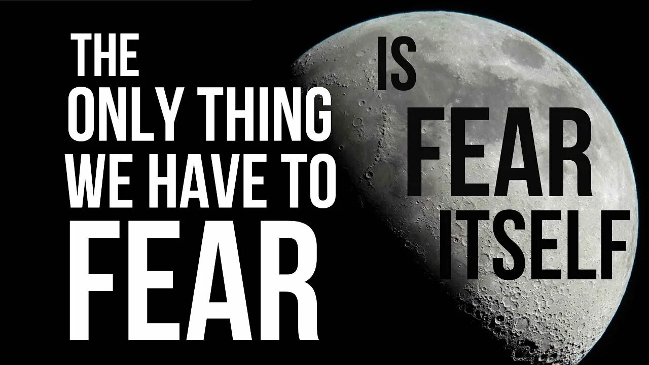 Life is fear. Fear is. The only thing we have to Fear is Fear itself. The only thing.