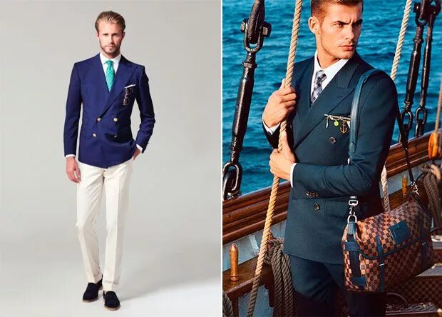 Nail off-duty dressing with this combination of a white and navy striped crew-ne