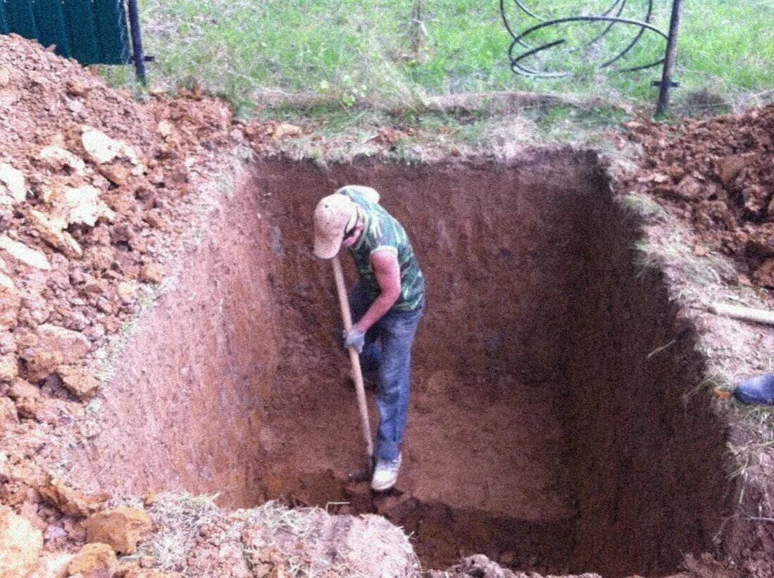 разработка траншеи вручную схема. пределы земляных работ. формула для подсчета объема грунта при устройстве котлована. производство строительно-земляных работ. стройка котлован.