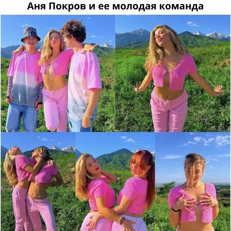 Милая Аня не стыдится показывать тело перед объективом