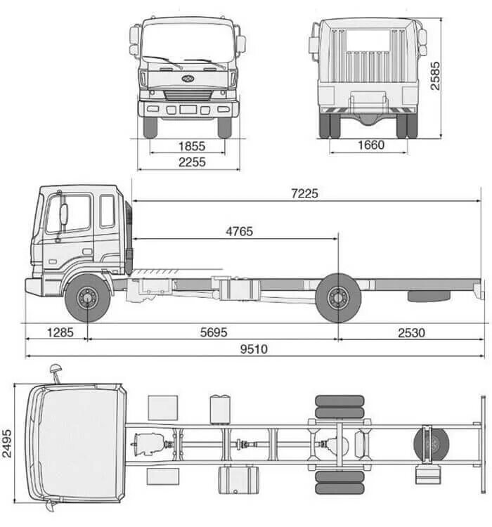 Hyundai hd78 характеристики. Hyundai HD 120 габариты. Габариты кабины Хендай hd78. Ширина рамы Хендай 120. Хендай hd170 габариты.