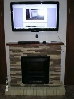 Как сделать камин на телевизоре