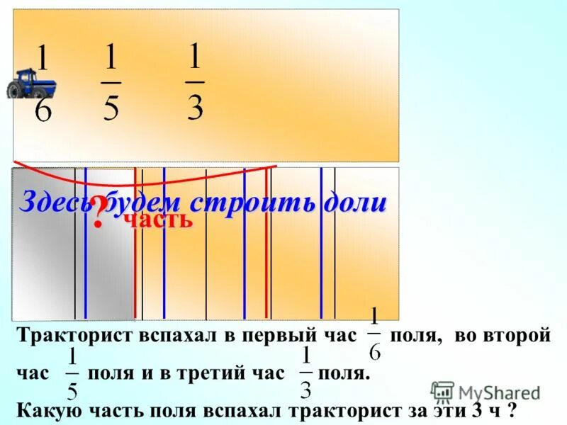 Тракторист вспахал в первый час 1/6 поля во второй час 1/5 и в третий. Тракторист вспахал в первый час 1/6 поля. Какое поле не вспашешь. Какое поле не вспашешь. Какое поле не вспашешь.