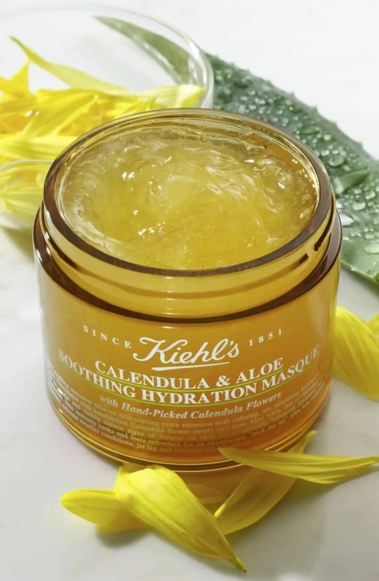 Календула алоэ. Маска с календулой Kiehls. Маска с календулой. Успокаивающая гелевая маска для лица с имбирем и календулой. Real Vegifarm маска с календулой.