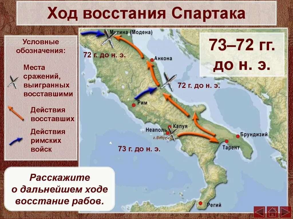 Где восставшие устроили лагерь восстание спартака. Восстание Спартака 74-71 гг до н.э. Восстание Спартака в древнем Риме. Восстание Спартака 73 71 гг до н. э). Рим восстание Спартака 5 класс.