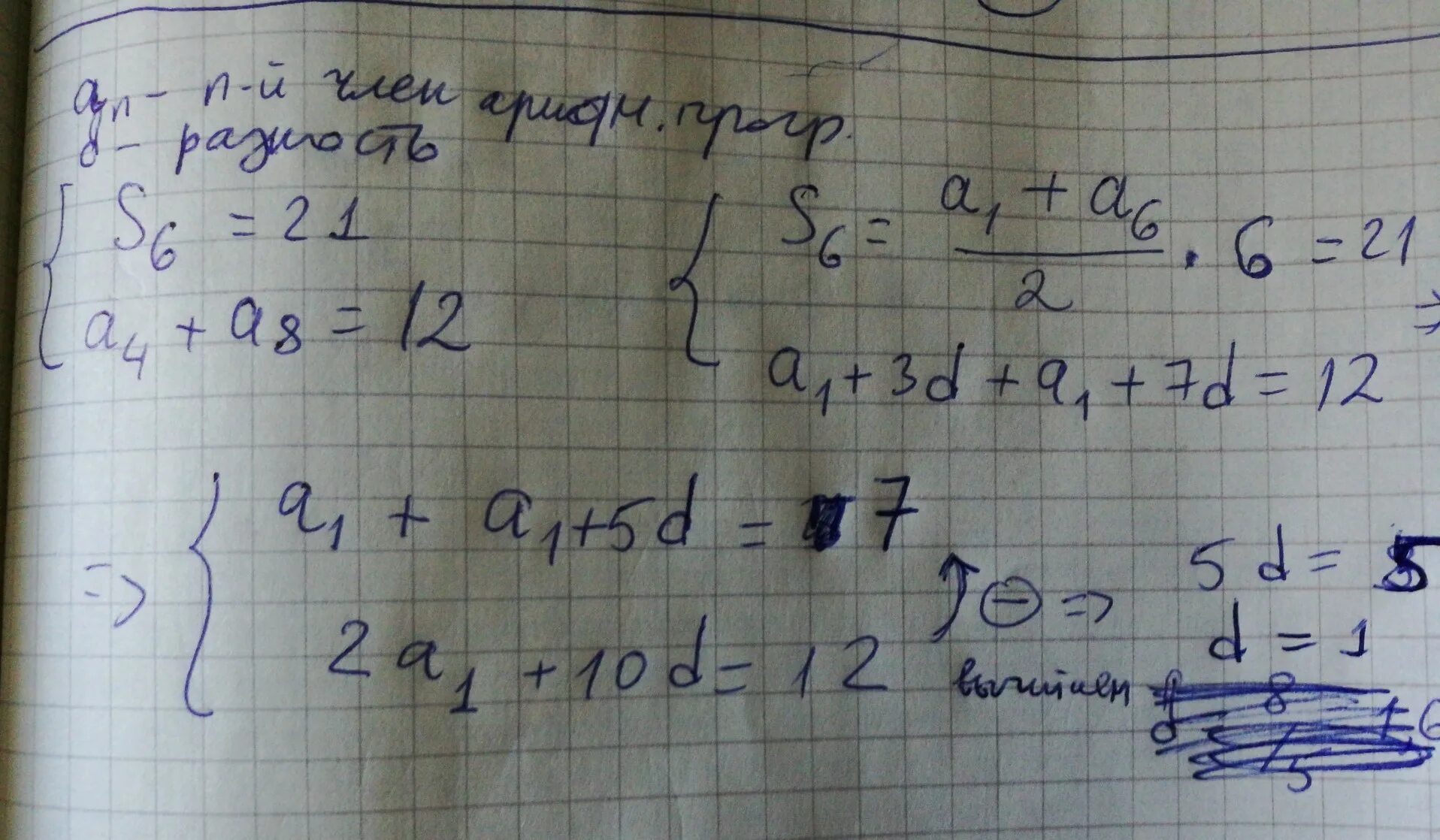 Сумма 4 ру. Сумма первых двенадцати членов арифметической прогрессии равна 138. В арифметической прогрессии a7 8 и a11 12.8.